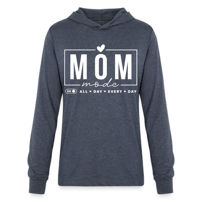 Unisex Long Sleeve Hoodie Shirt - heather navy