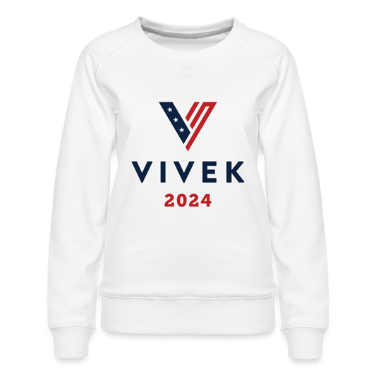 Vivek 2024 Women’s Premium Sweatshirt - white