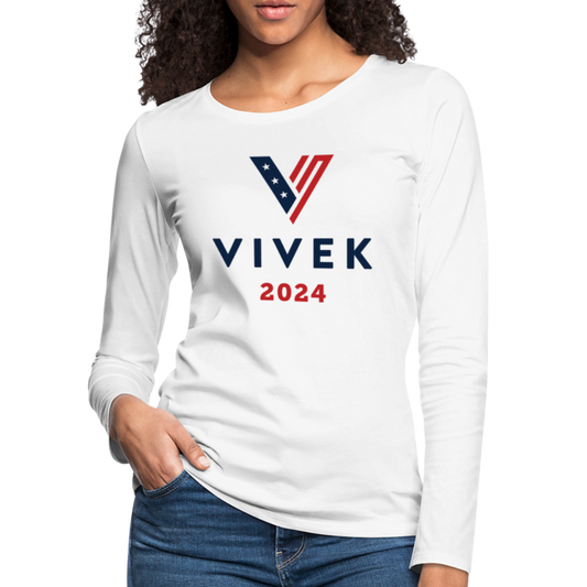 Vivek 2024 : Women's Premium Long Sleeve T-Shirt - white
