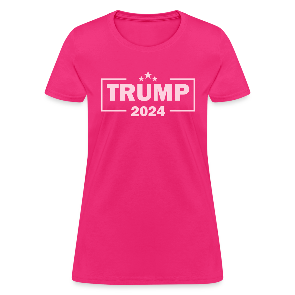 Trump 2024 Women's T-Shirt (Pink Letters) - fuchsia