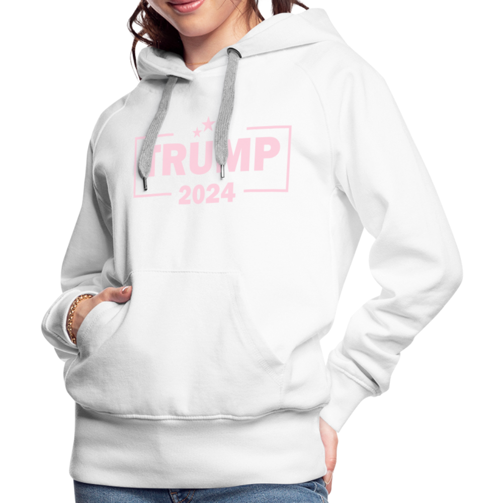 Trump 2024 Women’s Premium Hoodie (Pink Letters) - white
