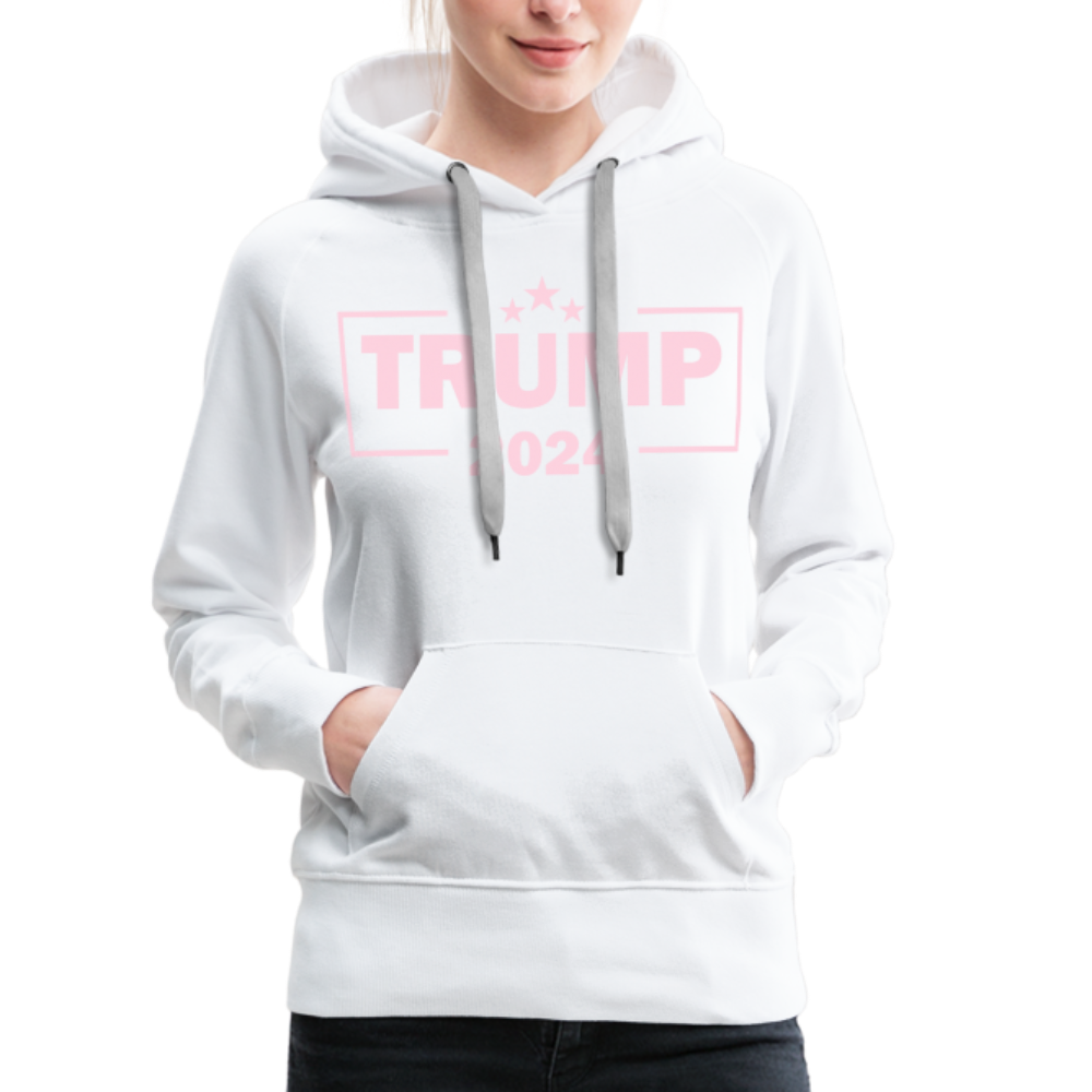 Trump 2024 Women’s Premium Hoodie (Pink Letters) - white