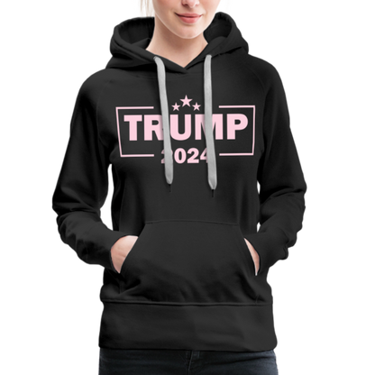 Trump 2024 Women’s Premium Hoodie (Pink Letters) - black