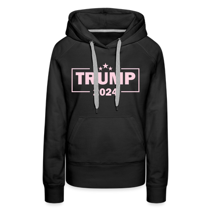 Trump 2024 Women’s Premium Hoodie (Pink Letters) - black