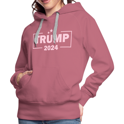 Trump 2024 Women’s Premium Hoodie (Pink Letters) - mauve