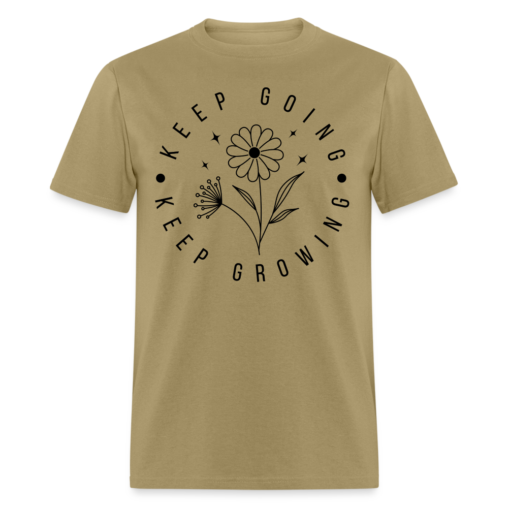 Keep Going Keep Growing T-Shirt - khaki