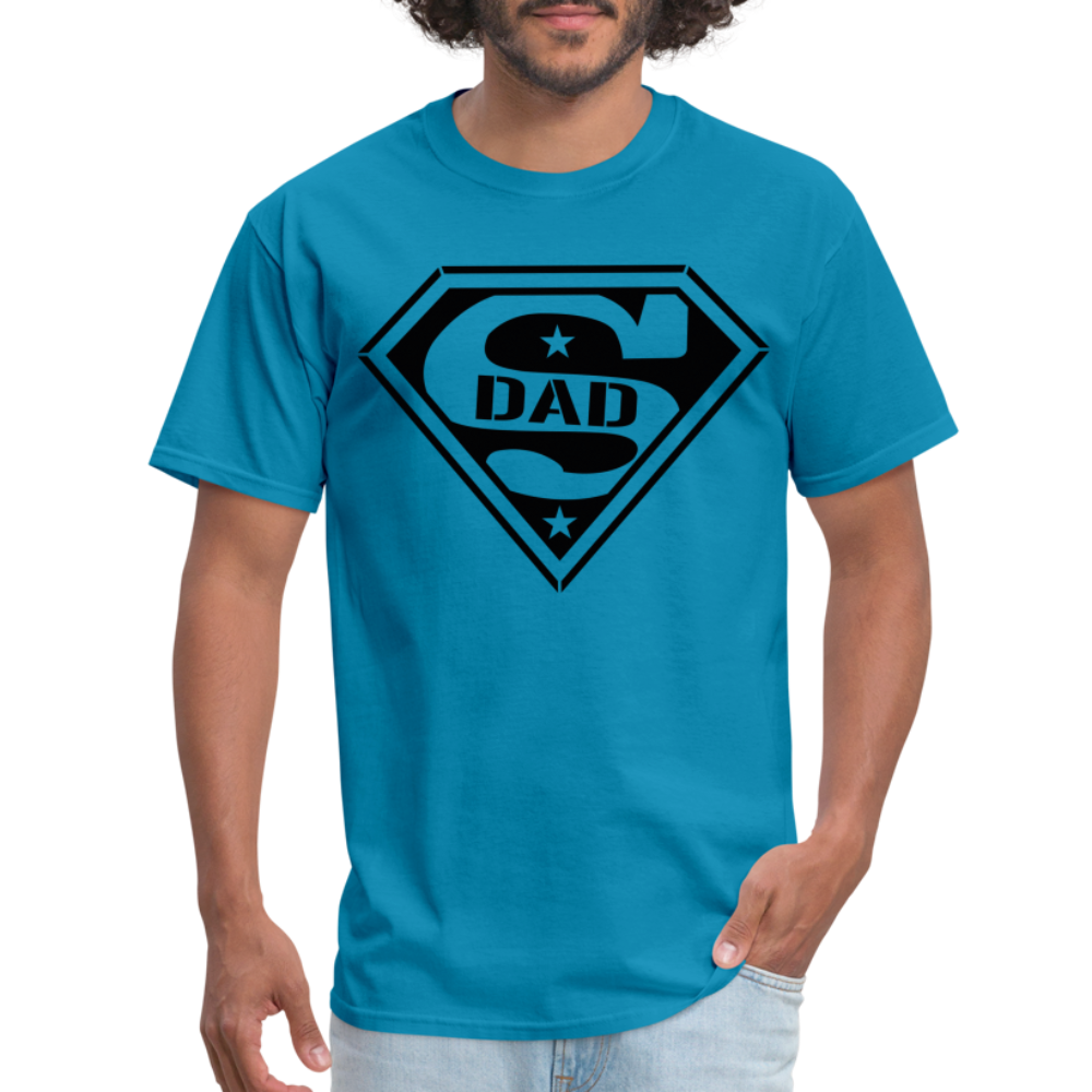 Super Dad T-Shirt (Customize) - turquoise