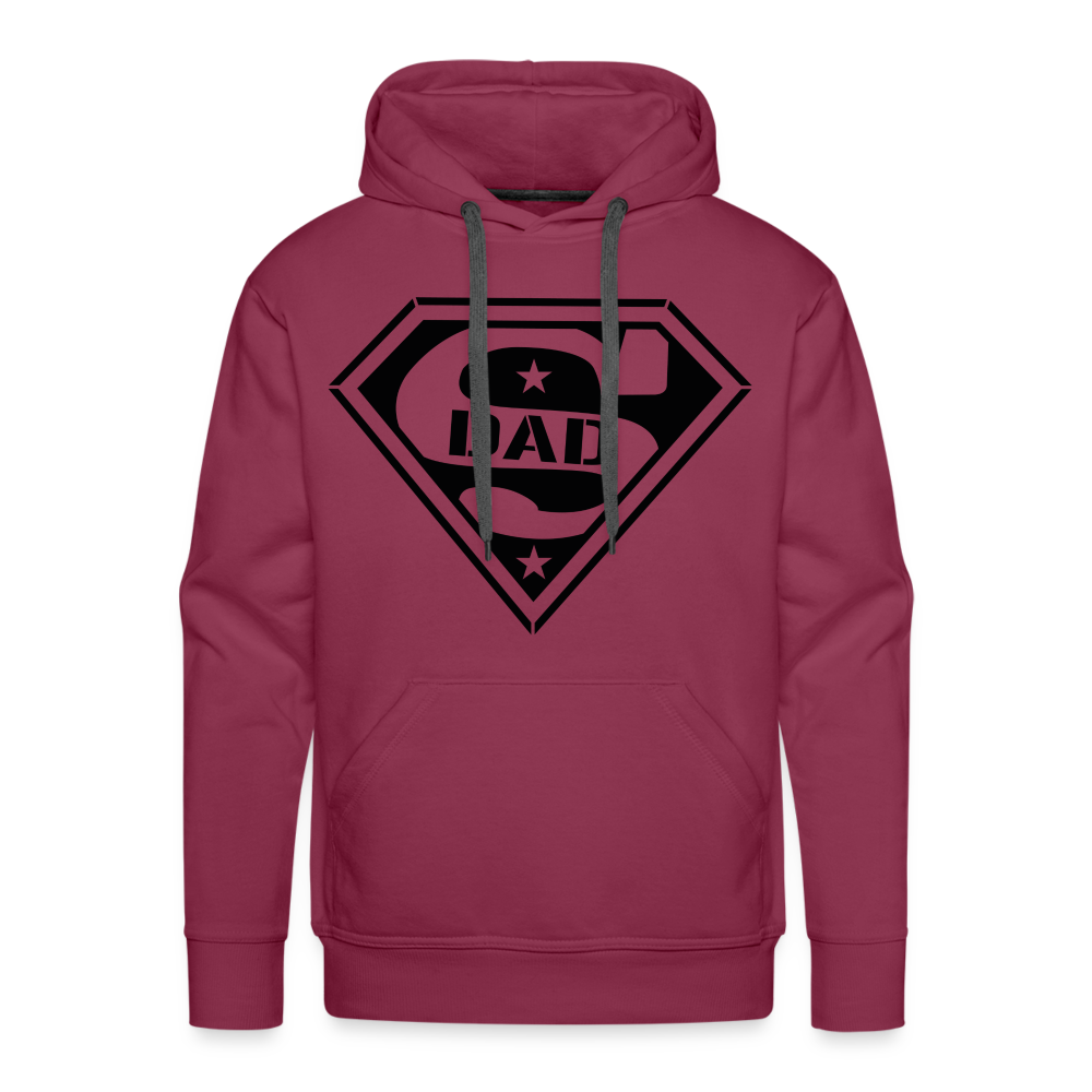 Super Dad Men’s Premium Hoodie (Customize) - burgundy
