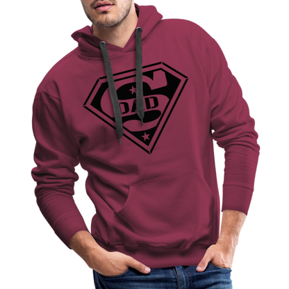 Super Dad Men’s Premium Hoodie (Customize) - burgundy