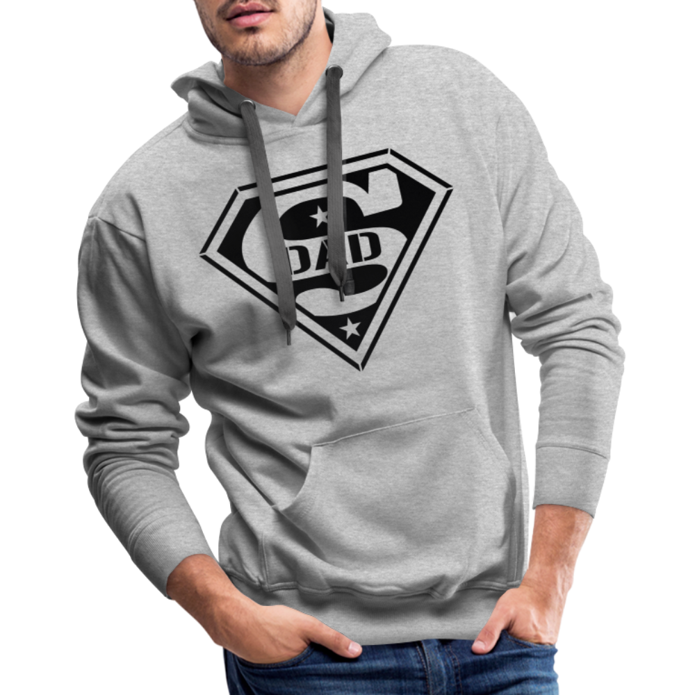 Super Dad Men’s Premium Hoodie (Customize) - heather grey