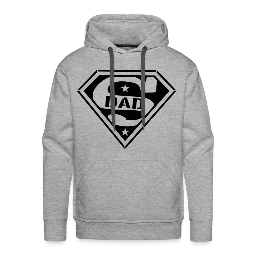 Super Dad Men’s Premium Hoodie (Customize) - heather grey