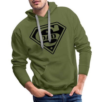 Super Dad Men’s Premium Hoodie (Customize) - olive green