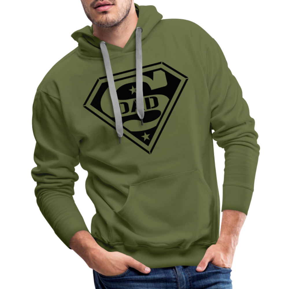 Super Dad Men’s Premium Hoodie (Customize) - olive green