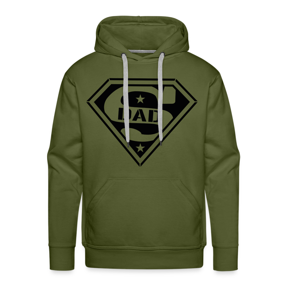 Super Dad Men’s Premium Hoodie (Customize) - olive green