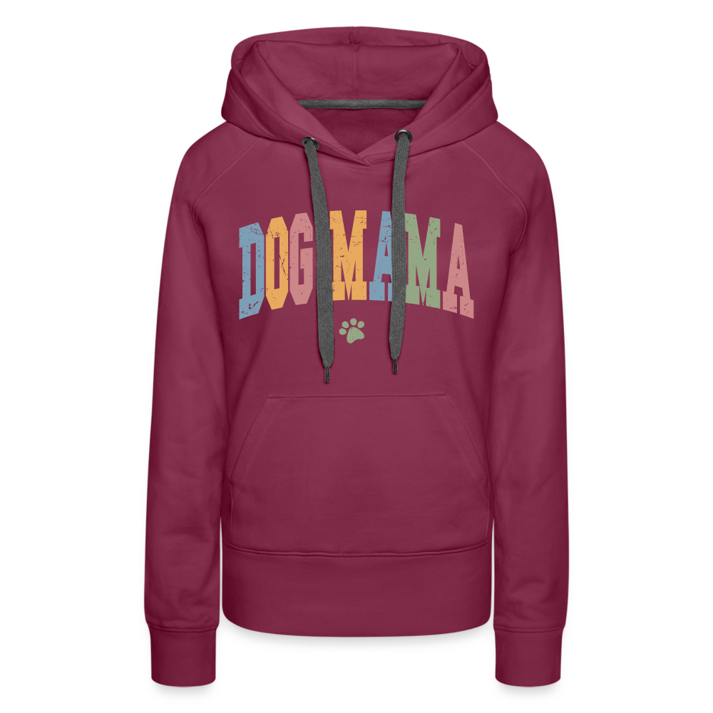 Dog Mama : Women’s Premium Hoodie - burgundy