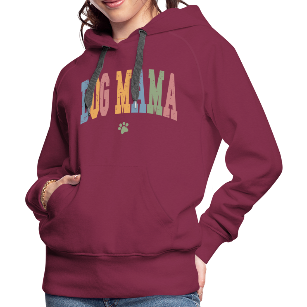 Dog Mama : Women’s Premium Hoodie - burgundy