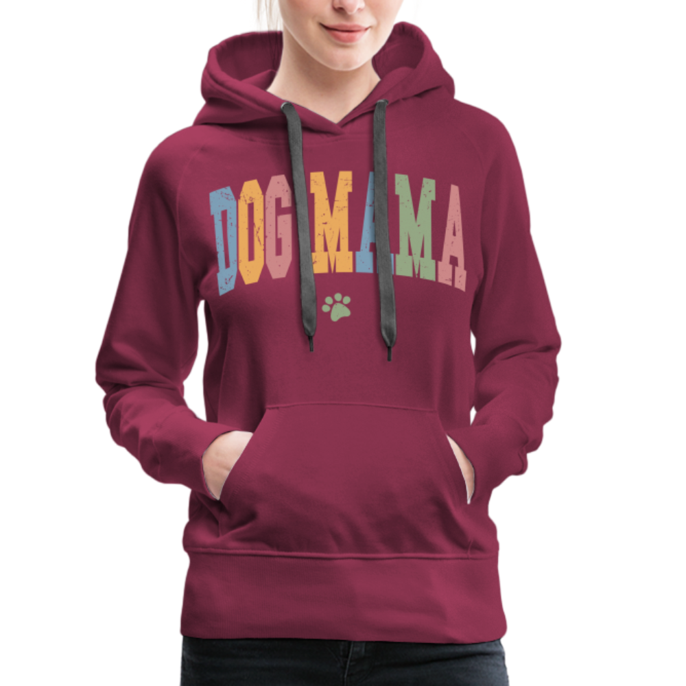 Dog Mama : Women’s Premium Hoodie - burgundy