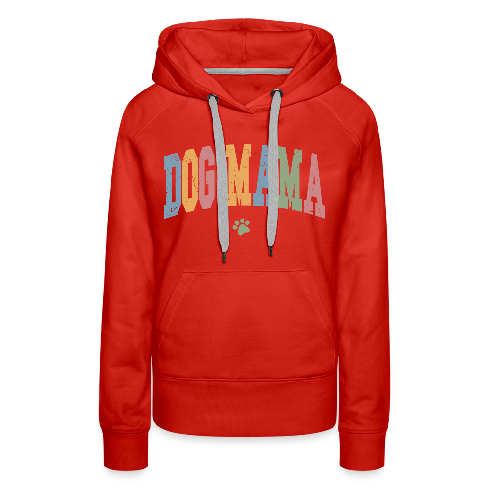 Dog Mama : Women’s Premium Hoodie - red