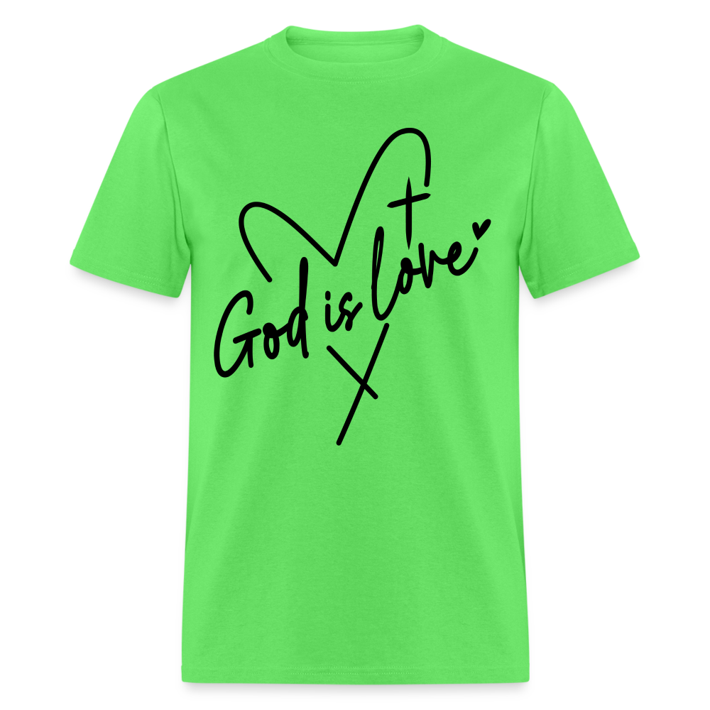 God is Love T-Shirt (Black Letters) - kiwi