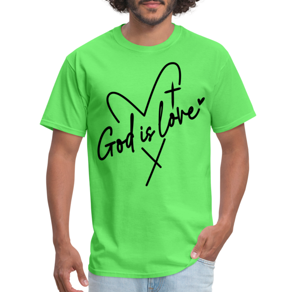 God is Love T-Shirt (Black Letters) - kiwi