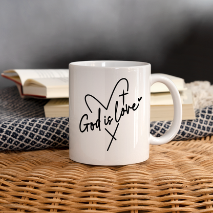 God is Love Coffee Mug - white