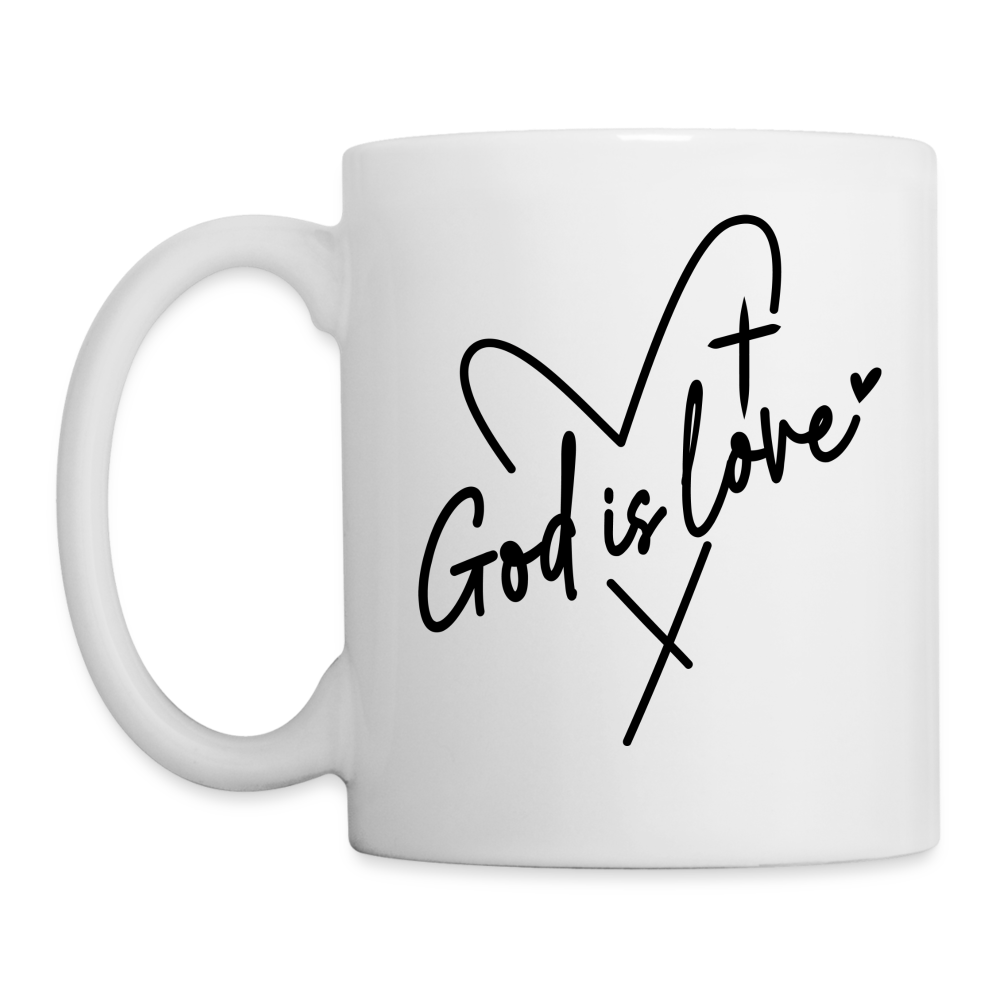 God is Love Coffee Mug - white