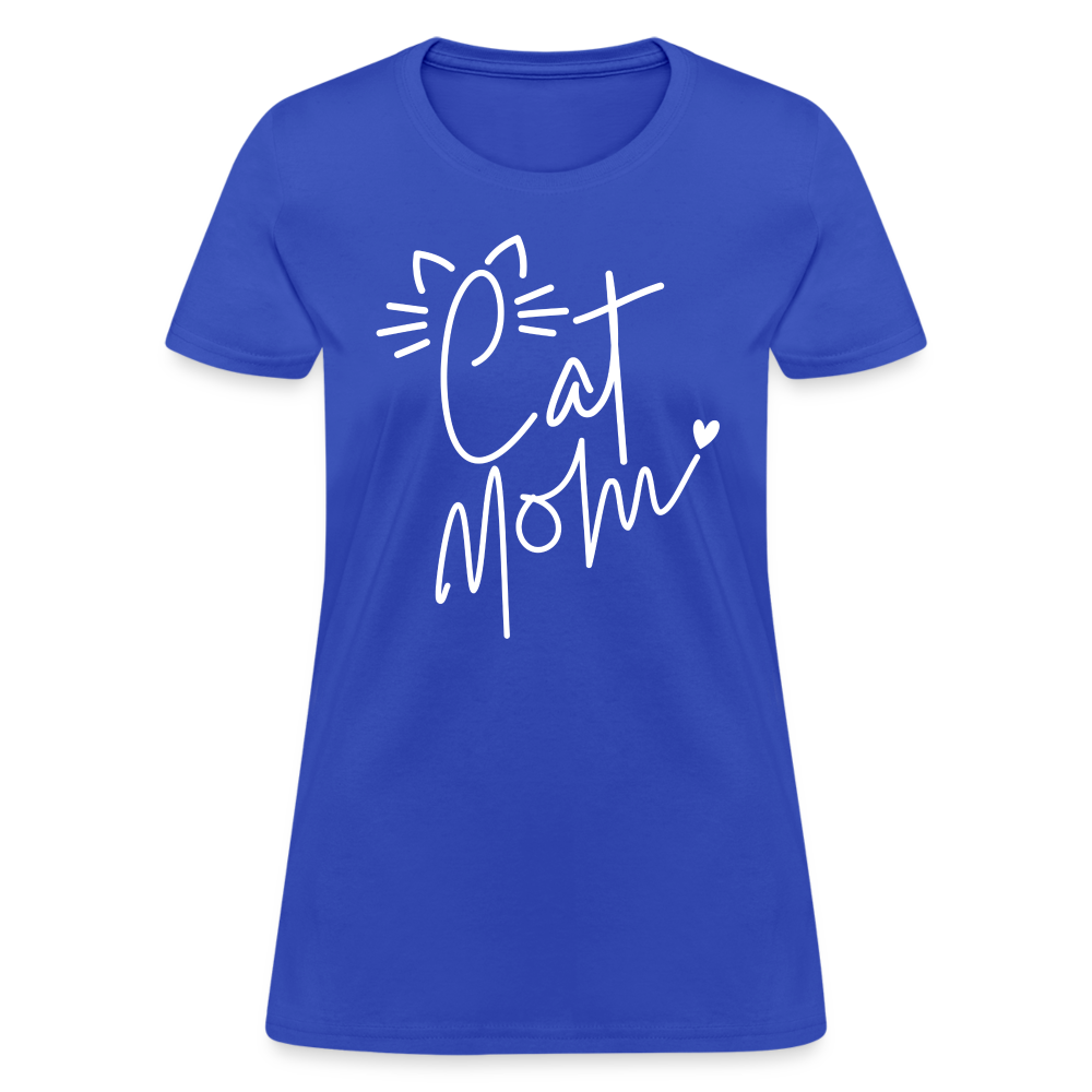 Cat Mom T-Shirt - royal blue