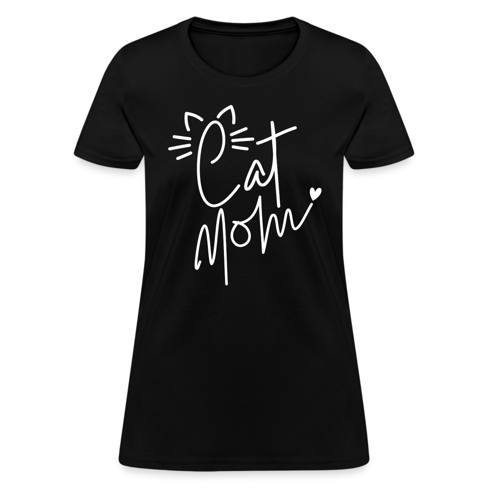 Cat Mom T-Shirt - black