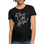 Cat Mom T-Shirt (White Letters)
