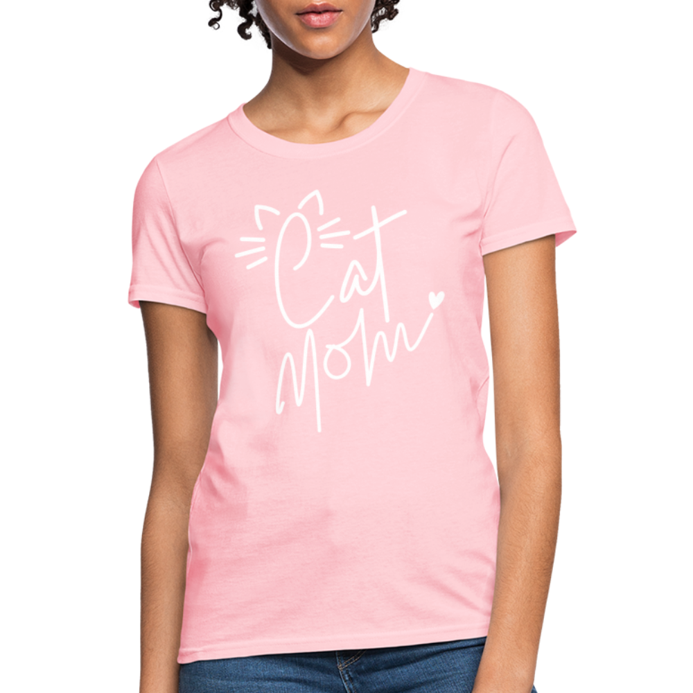 Cat Mom T-Shirt - pink