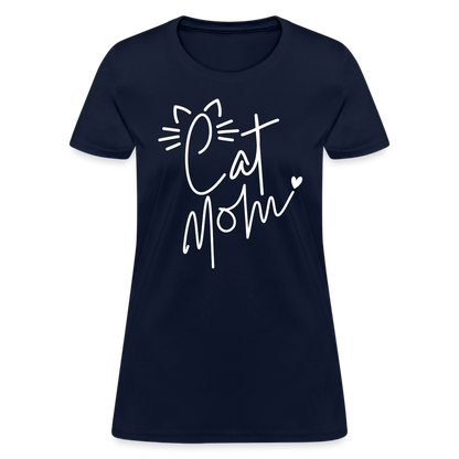 Cat Mom T-Shirt - navy