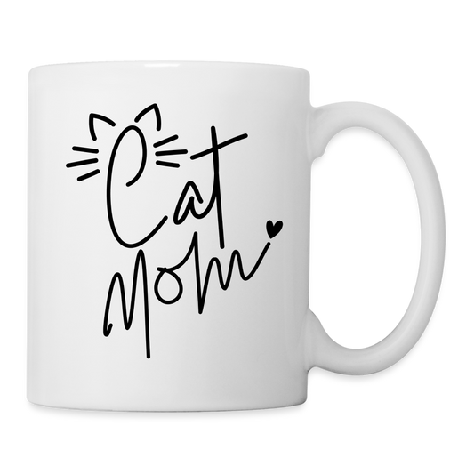 Cat Mom Coffee Mug - white