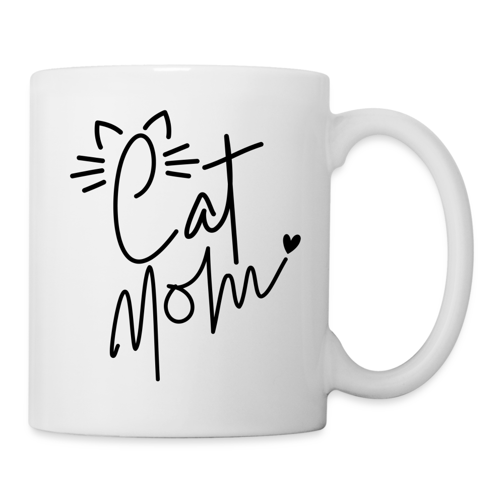 Cat Mom Coffee Mug - white