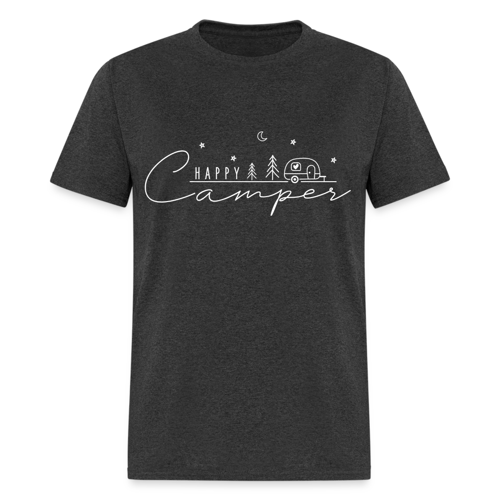 Happy Camper T-Shirt - heather black