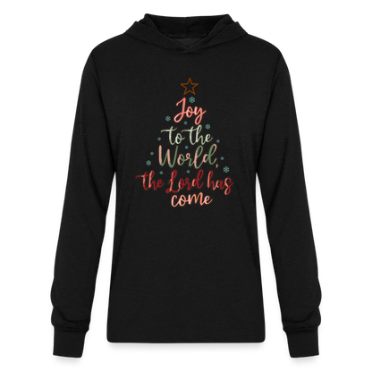 Joy To The World The Lord Has Come : Long Sleeve Hoodie Shirt - black