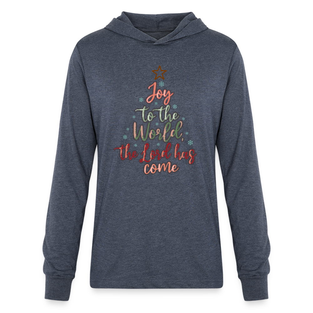 Joy To The World The Lord Has Come : Long Sleeve Hoodie Shirt - heather navy