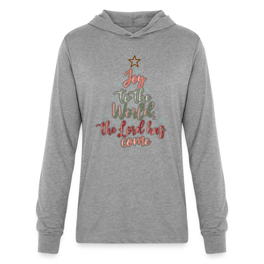 Joy To The World The Lord Has Come : Long Sleeve Hoodie Shirt - heather grey