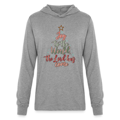 Joy To The World The Lord Has Come : Long Sleeve Hoodie Shirt - heather grey