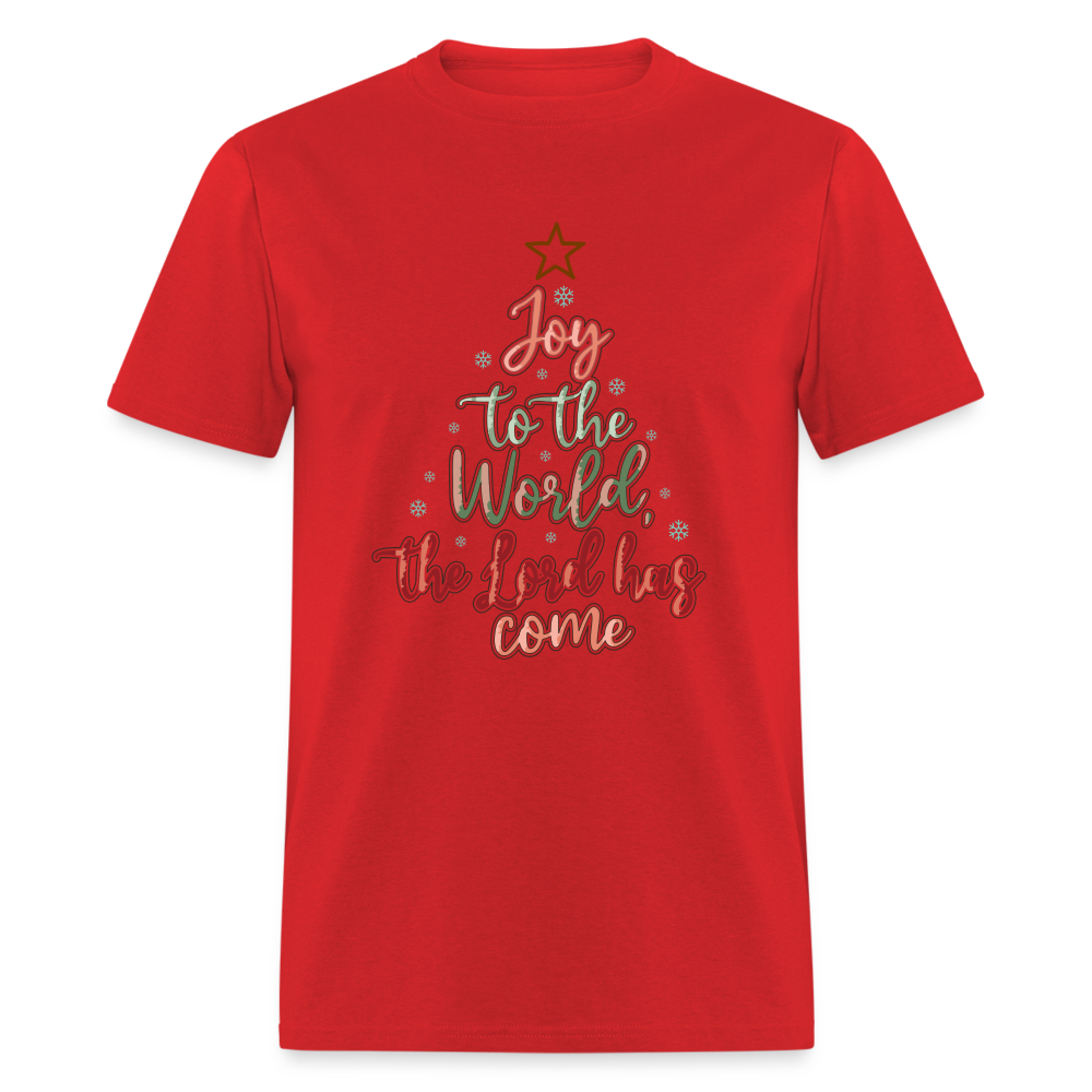 Joy To The World The Lord Has Come T-Shirt - red