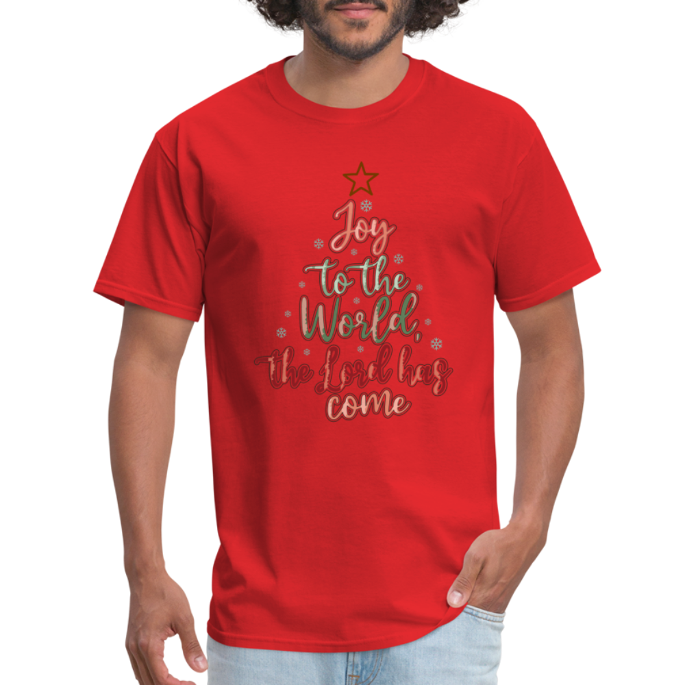 Joy To The World The Lord Has Come T-Shirt - red