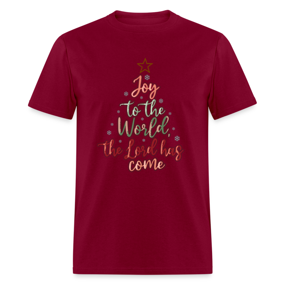 Joy To The World The Lord Has Come T-Shirt - burgundy