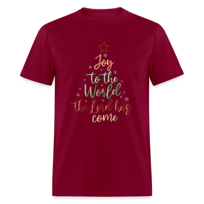 Joy To The World The Lord Has Come T-Shirt - burgundy