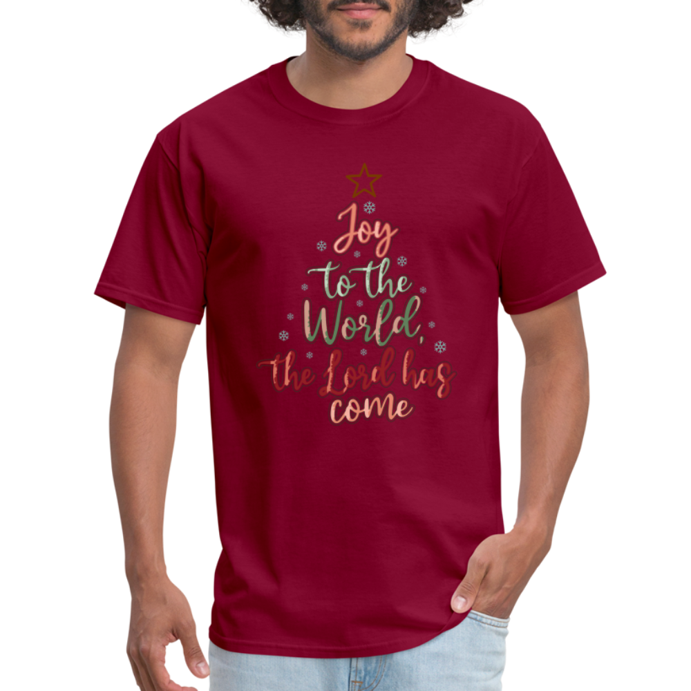 Joy To The World The Lord Has Come T-Shirt - burgundy