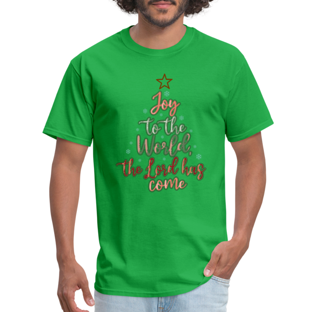 Joy To The World The Lord Has Come T-Shirt - bright green