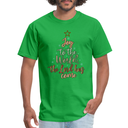 Joy To The World The Lord Has Come T-Shirt - bright green