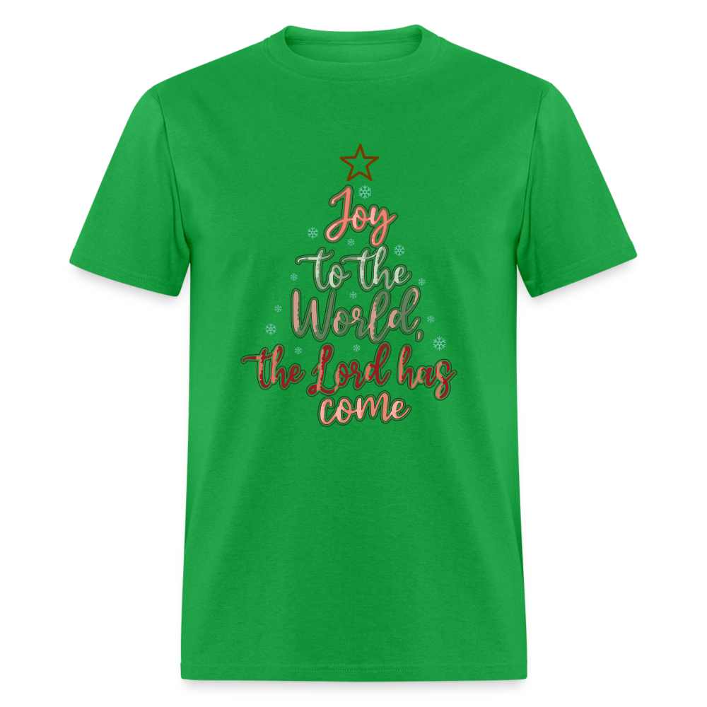 Joy To The World The Lord Has Come T-Shirt - bright green