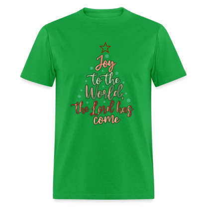 Joy To The World The Lord Has Come T-Shirt - bright green