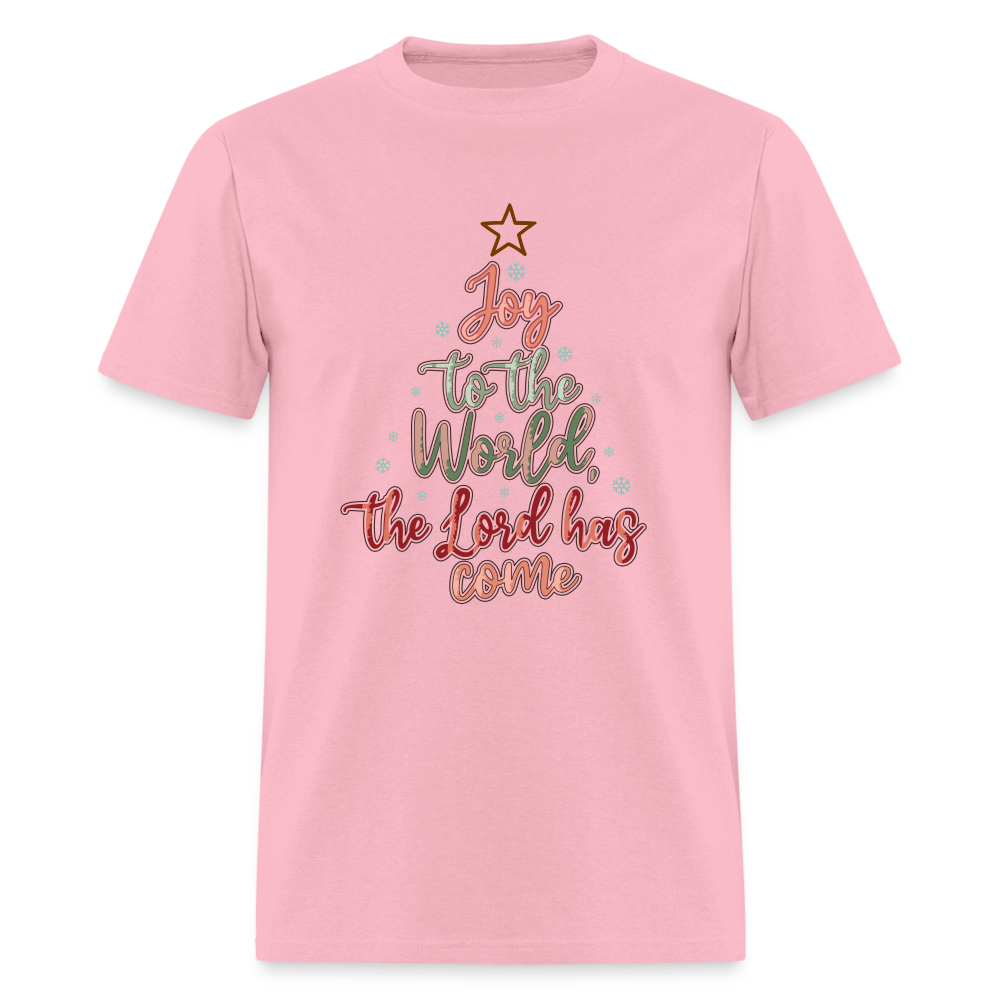 Joy To The World The Lord Has Come T-Shirt - pink