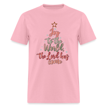 Joy To The World The Lord Has Come T-Shirt - pink