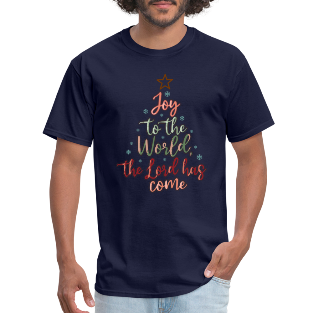 Joy To The World The Lord Has Come T-Shirt - navy